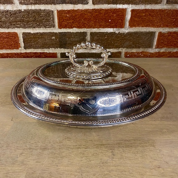Mappin & Webb's Other - 1930s Mappin & Webb’s Silver-Plate London Sheffield Oval Lidded Serving Dish 12”